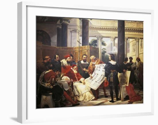 Pope Julius II Ordering Bramante Michelangelo and Raphael to Construct Vatican and St. Peter'S-null-Framed Giclee Print