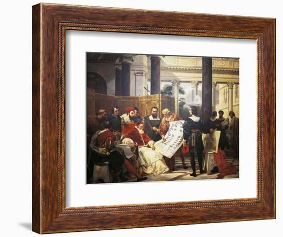 Pope Julius II Ordering Bramante Michelangelo and Raphael to Construct Vatican and St. Peter'S-null-Framed Giclee Print