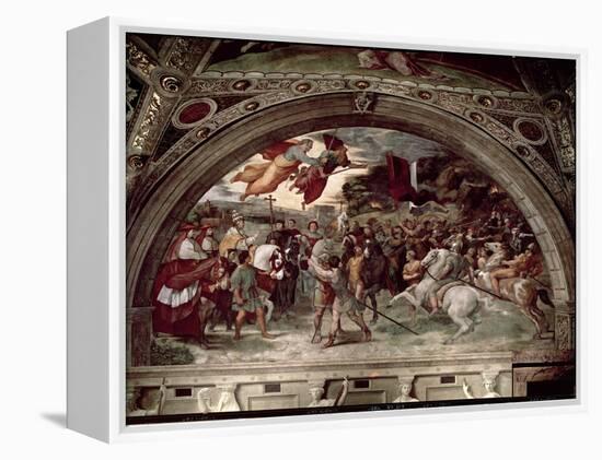 Pope Leo I (C.390-461) Repulsing Attila (C.406-453) 1511-14-Raphael-Framed Premier Image Canvas