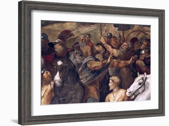 Pope Leo I, Repulsing Attila, (Detail), 1511-14-Raphael-Framed Giclee Print