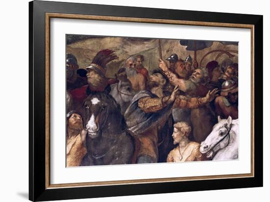 Pope Leo I, Repulsing Attila, (Detail), 1511-14-Raphael-Framed Giclee Print