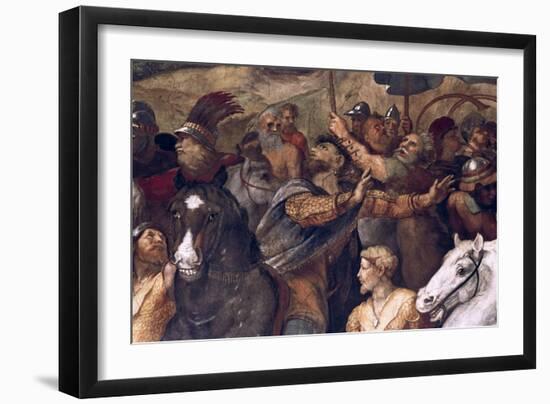 Pope Leo I, Repulsing Attila, (Detail), 1511-14-Raphael-Framed Giclee Print