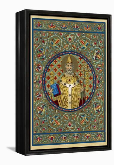 Pope Leo I "The Great" Pope and Saint Opposed Heretics Menaced by Attila the Hun-null-Framed Premier Image Canvas