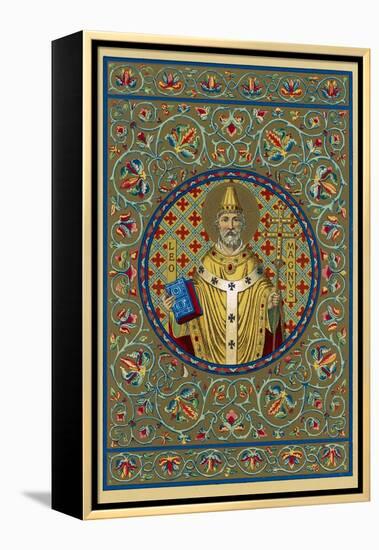 Pope Leo I "The Great" Pope and Saint Opposed Heretics Menaced by Attila the Hun-null-Framed Premier Image Canvas