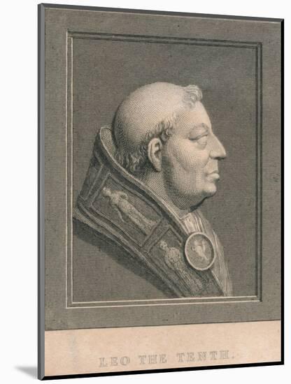 Pope Leo X (1475-1521), born Giovanni di Lorenzo de' Medici, c1830-Unknown-Mounted Giclee Print