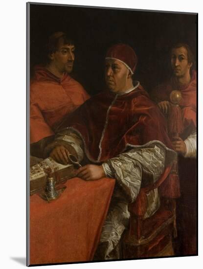 Pope Leo X with Two Cardinals, after Raphael-Giorgio Vasari-Mounted Giclee Print