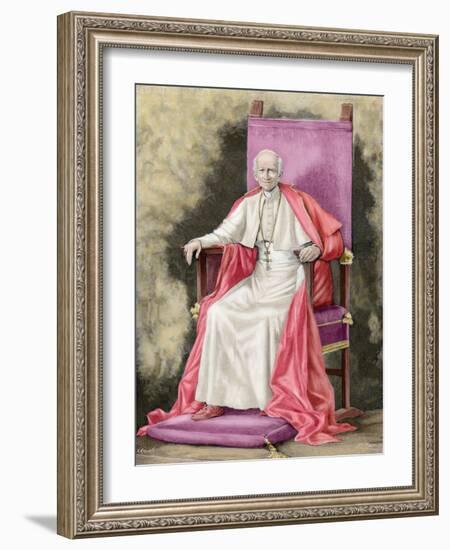 Pope Leo XIII (1810-1903)-Fortune Louis Meaulle-Framed Giclee Print