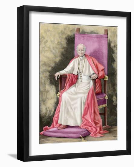 Pope Leo XIII (1810-1903)-Fortune Louis Meaulle-Framed Giclee Print