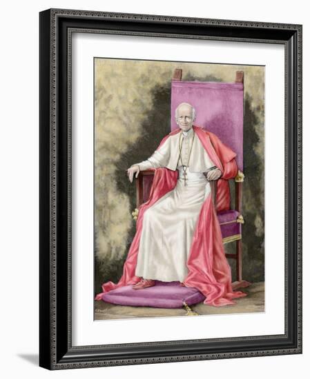 Pope Leo XIII (1810-1903)-Fortune Louis Meaulle-Framed Giclee Print