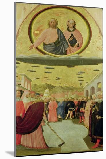 Pope Liberius Founding the Basilica of Santa Maria Della Neve-Tommaso Masolino Da Panicale-Mounted Giclee Print