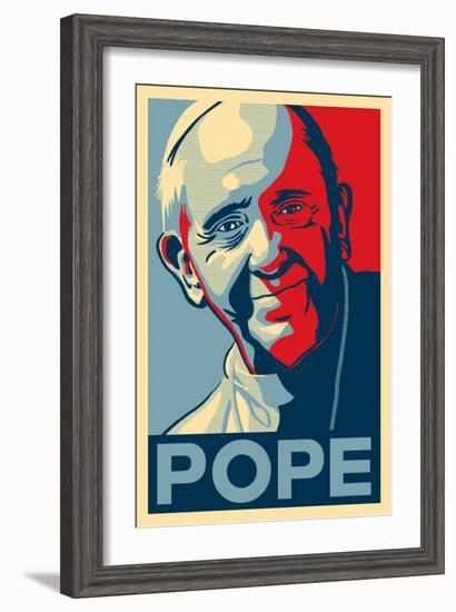 Pope - Lithography Style-Lantern Press-Framed Art Print