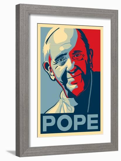Pope - Lithography Style-Lantern Press-Framed Art Print
