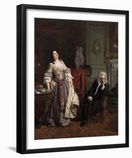 Pope Makes Love To Lady Mary Wortley Montagu-William Powell Frith-Framed Premium Giclee Print