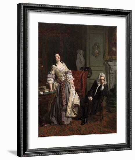 Pope Makes Love To Lady Mary Wortley Montagu-William Powell Frith-Framed Premium Giclee Print