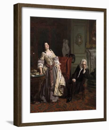 Pope Makes Love To Lady Mary Wortley Montagu-William Powell Frith-Framed Premium Giclee Print