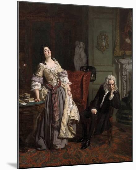 Pope Makes Love To Lady Mary Wortley Montagu-William Powell Frith-Mounted Premium Giclee Print