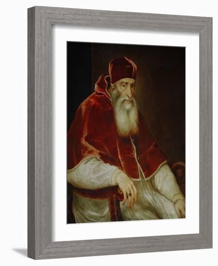 Pope Paul III Farnese (1468-1549)-Titian (Tiziano Vecelli)-Framed Giclee Print