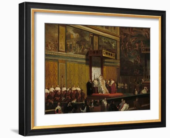 Pope Pius VII in the Sistine Chapel, 1814-Jean Auguste Dominique Ingres-Framed Giclee Print