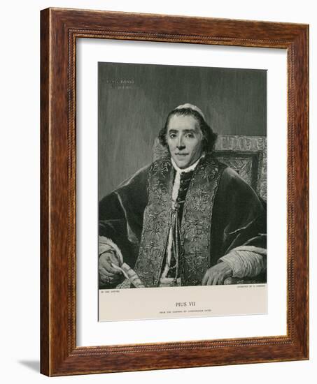 Pope Pius VII-Jacques-Louis David-Framed Giclee Print