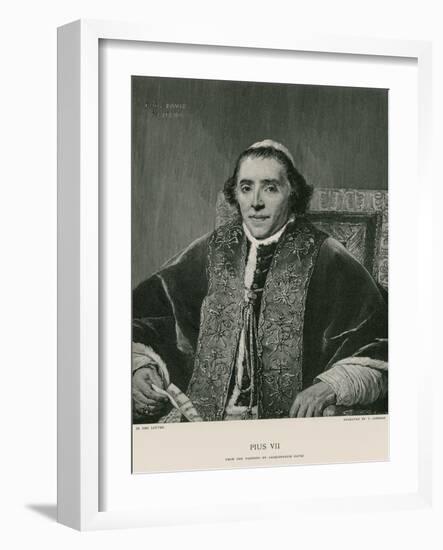 Pope Pius VII-Jacques-Louis David-Framed Giclee Print
