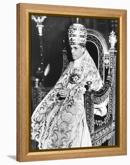 Pope Pius XII Celebrated the 10th Anniversary of His of His Papacy at the Sistine Chapel-null-Framed Stretched Canvas