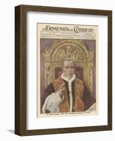 Pope Pius XII (Eugenio Pacelli) Newly Installed in 1939-Munollo-Framed Art Print