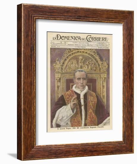 Pope Pius XII (Eugenio Pacelli) Newly Installed in 1939-Munollo-Framed Art Print