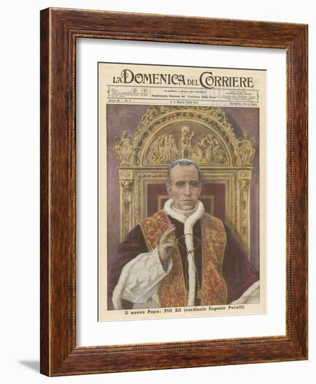 Pope Pius XII (Eugenio Pacelli) Newly Installed in 1939-Munollo-Framed Art Print
