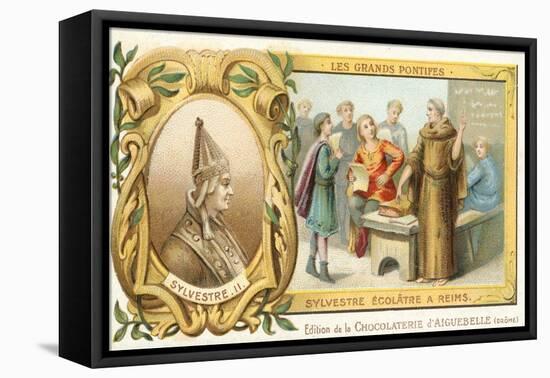 Pope Sylvester II as a Schoolmaster in Reims, 10th Century-null-Framed Premier Image Canvas