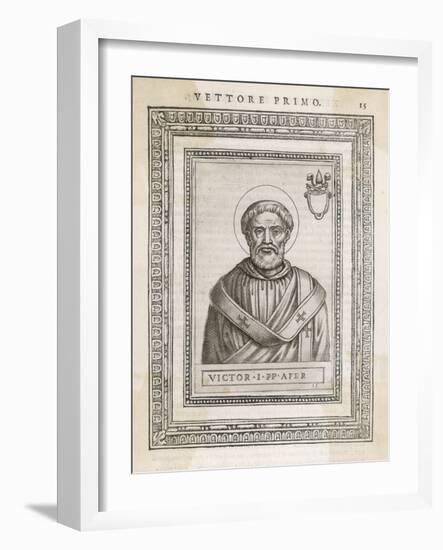 Pope Victor I Pope and Saint-Cavallieri-Framed Art Print