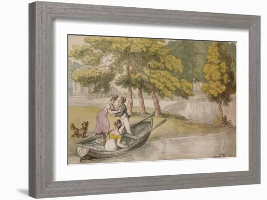 Popes Villa, Twickenham: The Outing, c1819-Thomas Rowlandson-Framed Giclee Print