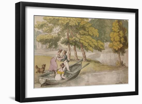 Popes Villa, Twickenham: The Outing, c1819-Thomas Rowlandson-Framed Giclee Print