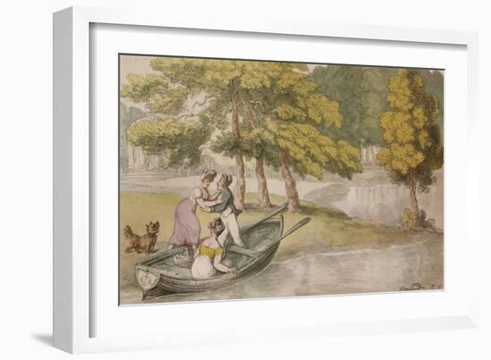 Popes Villa, Twickenham: The Outing, c1819-Thomas Rowlandson-Framed Giclee Print