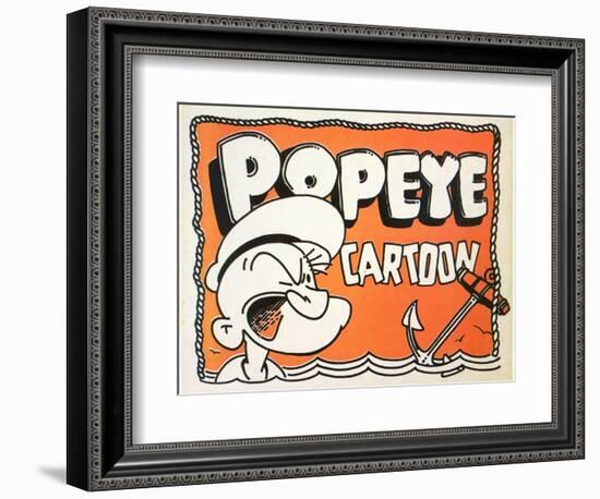 Popeye Cartoon, 1937-null-Framed Premium Giclee Print