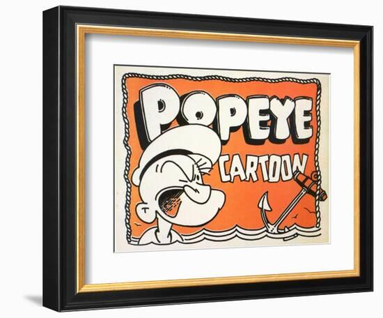 Popeye Cartoon, 1937-null-Framed Premium Giclee Print
