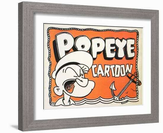 Popeye Cartoon, 1937-null-Framed Art Print