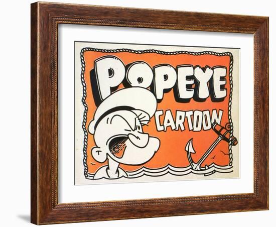 Popeye Cartoon, 1937-null-Framed Art Print