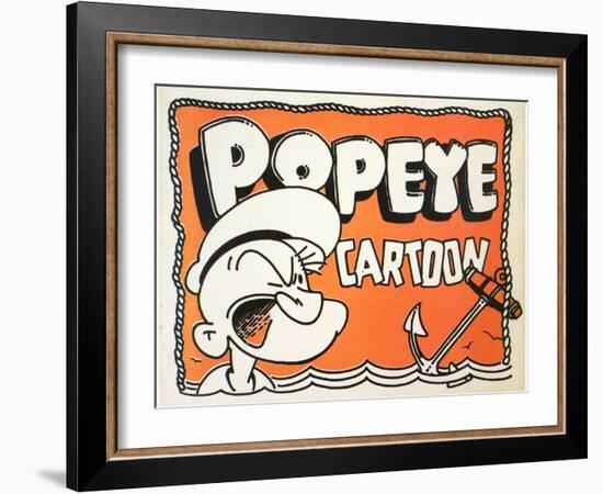 Popeye Cartoon, 1937-null-Framed Art Print