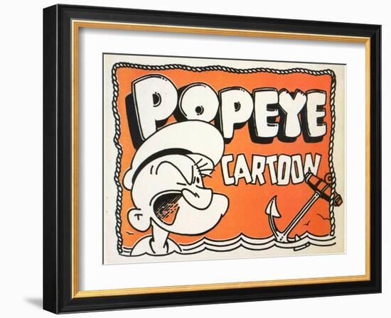 Popeye Cartoon, 1937-null-Framed Art Print