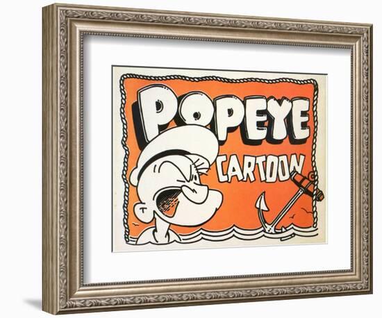 Popeye Cartoon, 1937-null-Framed Art Print