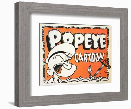 Popeye Cartoon, 1937-null-Framed Art Print