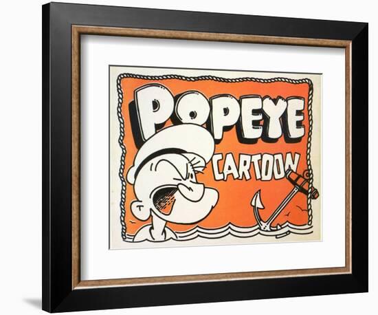 Popeye Cartoon, 1937-null-Framed Art Print