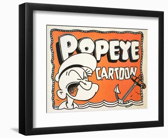 Popeye Cartoon, 1937-null-Framed Art Print