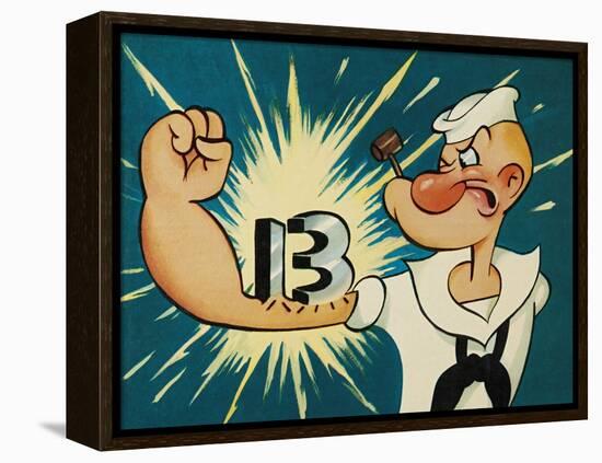 Popeye the Sailor, 1960-null-Framed Premier Image Canvas