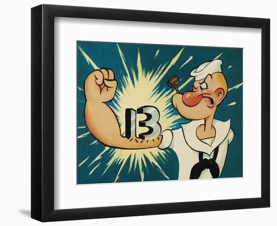 Popeye the Sailor, 1960-null-Framed Premium Giclee Print