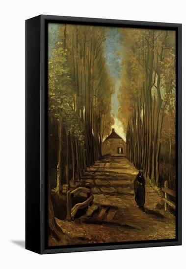 Poplar Avenue in Autumn, October 1884-Vincent van Gogh-Framed Premier Image Canvas