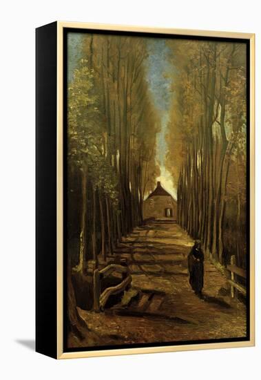 Poplar Avenue in Autumn, October 1884-Vincent van Gogh-Framed Premier Image Canvas