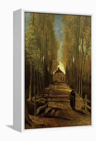 Poplar Avenue in Autumn, October 1884-Vincent van Gogh-Framed Premier Image Canvas