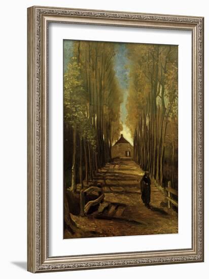 Poplar Avenue in Autumn, October 1884-Vincent van Gogh-Framed Premium Giclee Print
