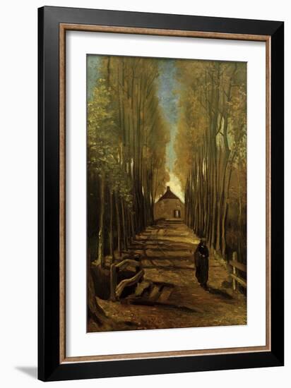 Poplar Avenue in Autumn, October 1884-Vincent van Gogh-Framed Premium Giclee Print